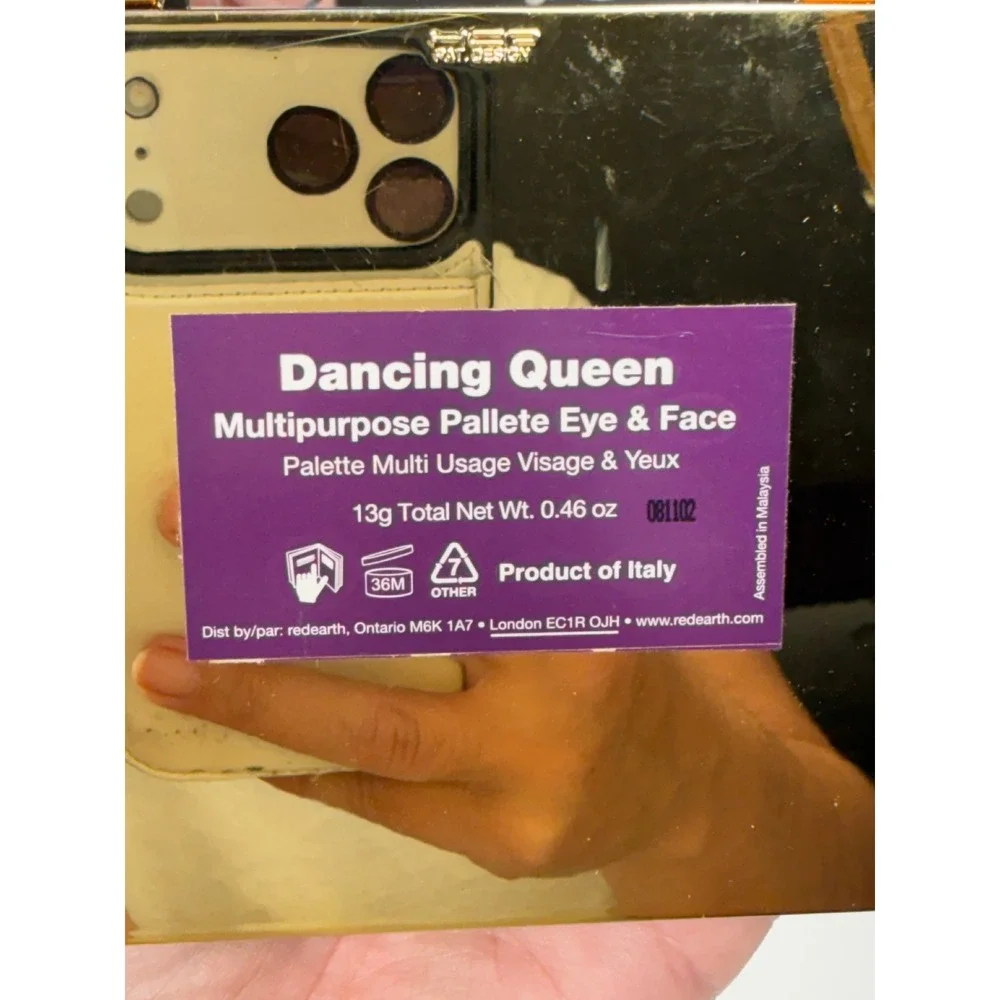 Redearth Glitzy Nights‎ Dancing Queen Multipurpose Eye and Face Palette Gold 13g